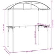 thumbnail image 2 of vidaXL Bbq Gazebo Anthracite Steel, PC board 86.6 x 45.3 x 90.6 in Hooks, 2 of 7