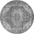 thumbnail image 1 of Ahgly Company Indoor Round Medallion Gray Traditional Area Rugs, 5' Round, 1 of 1