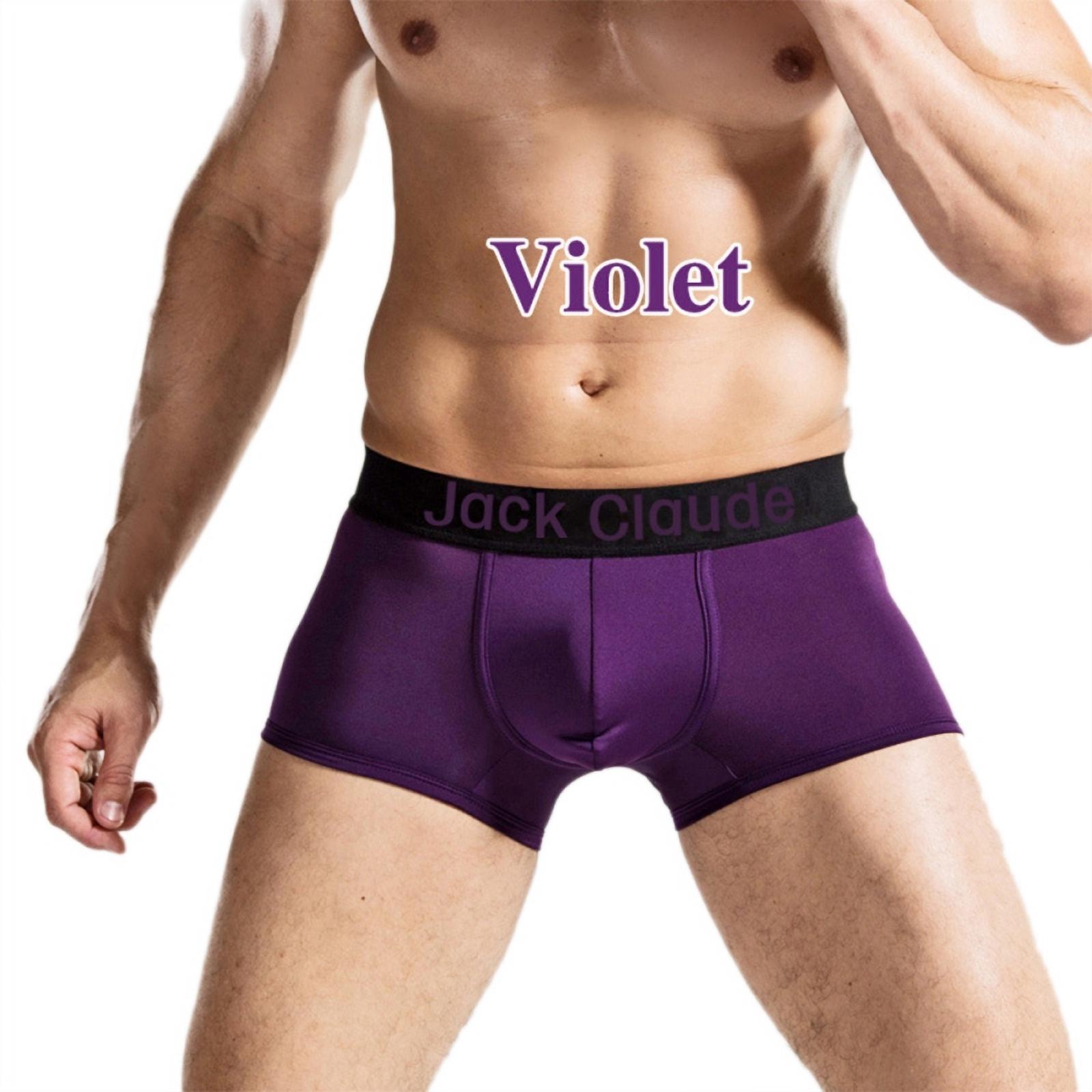 Male Boy Ice Silk Boxer - Man Sexy Underwear Briefs Shorts Bulge Pouch Modal Underwear Shorts Men Boxer Plus Size - image 2 of 6