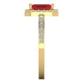thumbnail image 3 of Halo Engagement Ring for Women - 1.92ct Simulated Ruby in 14K Yellow Gold Promise Ring, 3 of 6