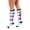 Patriotic Argyle, variant on Howard's S/M Stars & Stripes 4th of July Knee High Medical Compression Socks 15-20mmHg for Women & Men