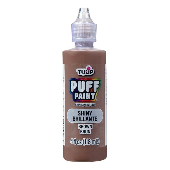 Tulip Dimensional Fabric Paint – Shiny Brown, 4 fl oz, Permanent Craft Paint for Clothes & DIY Projects