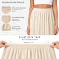 thumbnail image 3 of Women's Soft Satin Half Slip - Lace Long Underskirt for Under Dresses, Comfortable and Elegant, 3 of 8