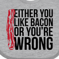 thumbnail image 4 of Inktastic Either You Like Bacon or You're Wrong Boys or Girls Baby Bib, 4 of 4
