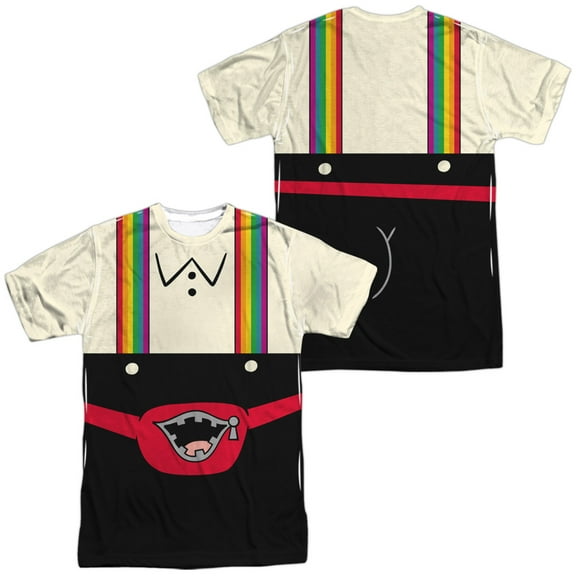 Uncle Grandpa Lederhosen Unisex Adult Sublimated Costume T Shirt (Front/Back), 2X-Large Multicolor