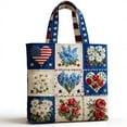 thumbnail image 5 of USA 250th Anniversary Quilted Carryall Bag Lightweight Soft Fabric Spacious Handbag Reusable Grocery Tote For Daily Commute, 5 of 6