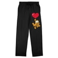 thumbnail image 5 of Garfield Heart Balloon Men's Black Sleep Pajama Pants-XL, 5 of 7