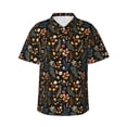 thumbnail image 2 of Goofa Autumn Floral Hawaiian Shirt for Men, Unisex Summer Beach Casual Short Sleeve Button Down Shirts,Aloha Tropical Floral print shirt-Small, 2 of 9