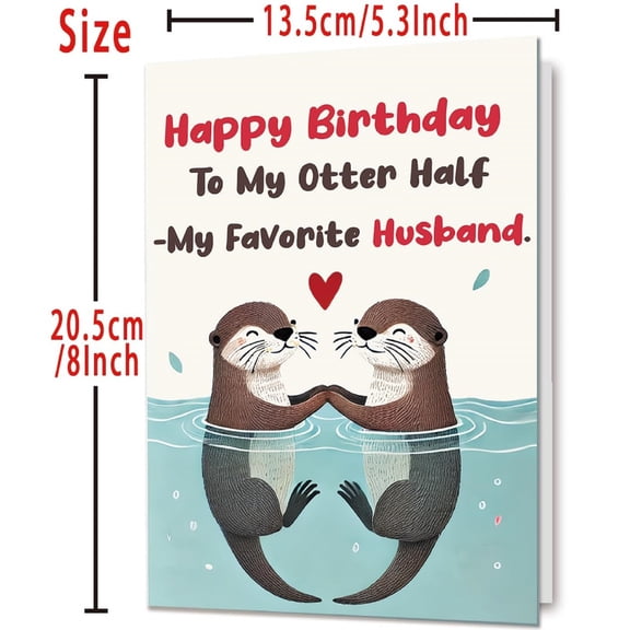 JoyMart 2pc Anniversary Card To Husband Wife Couple | Happy Anniversary Decorations For Women Men Him Her