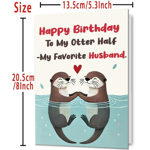 Ensemble de Cartes de Vœux Carte d'Anniversaire pour Mari Femme Couple / Décorations Joyeux Anniversaire pour Femmes Hommes Lui Elle Décorations de la Saint-Valentin pour la Maison Décorations de la Saint-Valentin