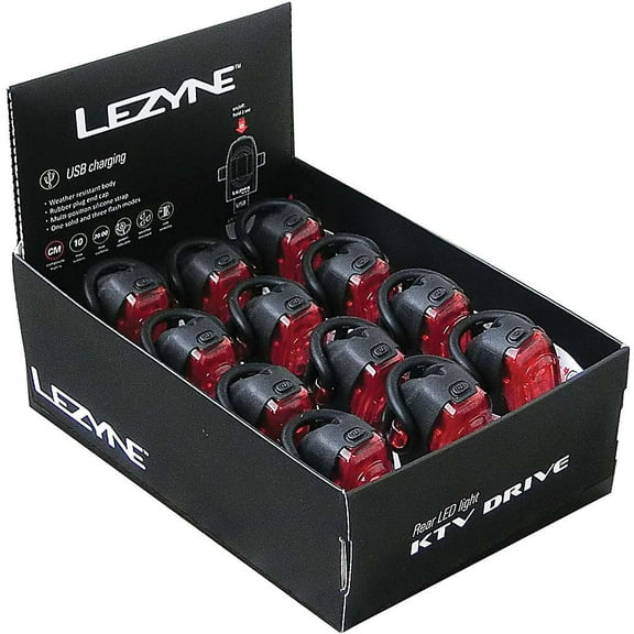 Lezyne LED KTV Taillight: Box 12, Black
