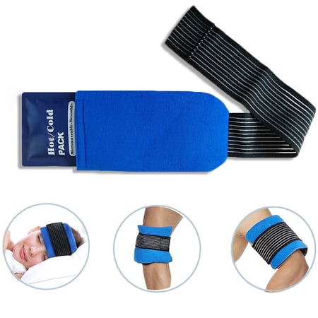 Hot Cold Gel Pack Wrap Adjustable Elastic Strap for Shoulder Back Knee Neck Ankle Daily Use