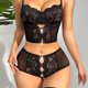 thumbnail image 3 of Gibobby Conjunto de lencería Sexy Ropa Interior Divertida para Mujer, Escote En V Profundo, Encaje Sexy, Vestido Transparente, Vestido para Conjuntos De Lencería(Negro, G), 3 of 5