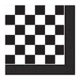 thumbnail image 2 of Club Pack of 192 Black and White Checkered Disposable Luncheon Party Napkins 6.5", 2 of 4