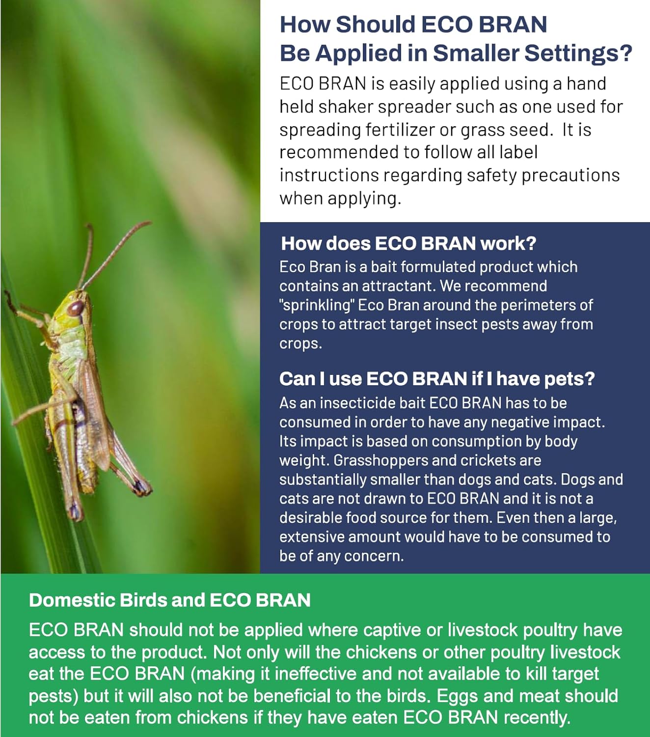 Broad Spectrum Grasshopper & Cricket Bait - Contains 2% Carbaryl - Control of Grasshoppers, Cutworm, Locust, Mole & Mormon Crickets, Sow Bugs (Roly-Poly), Ants, Beetles & More! (2 lbs)