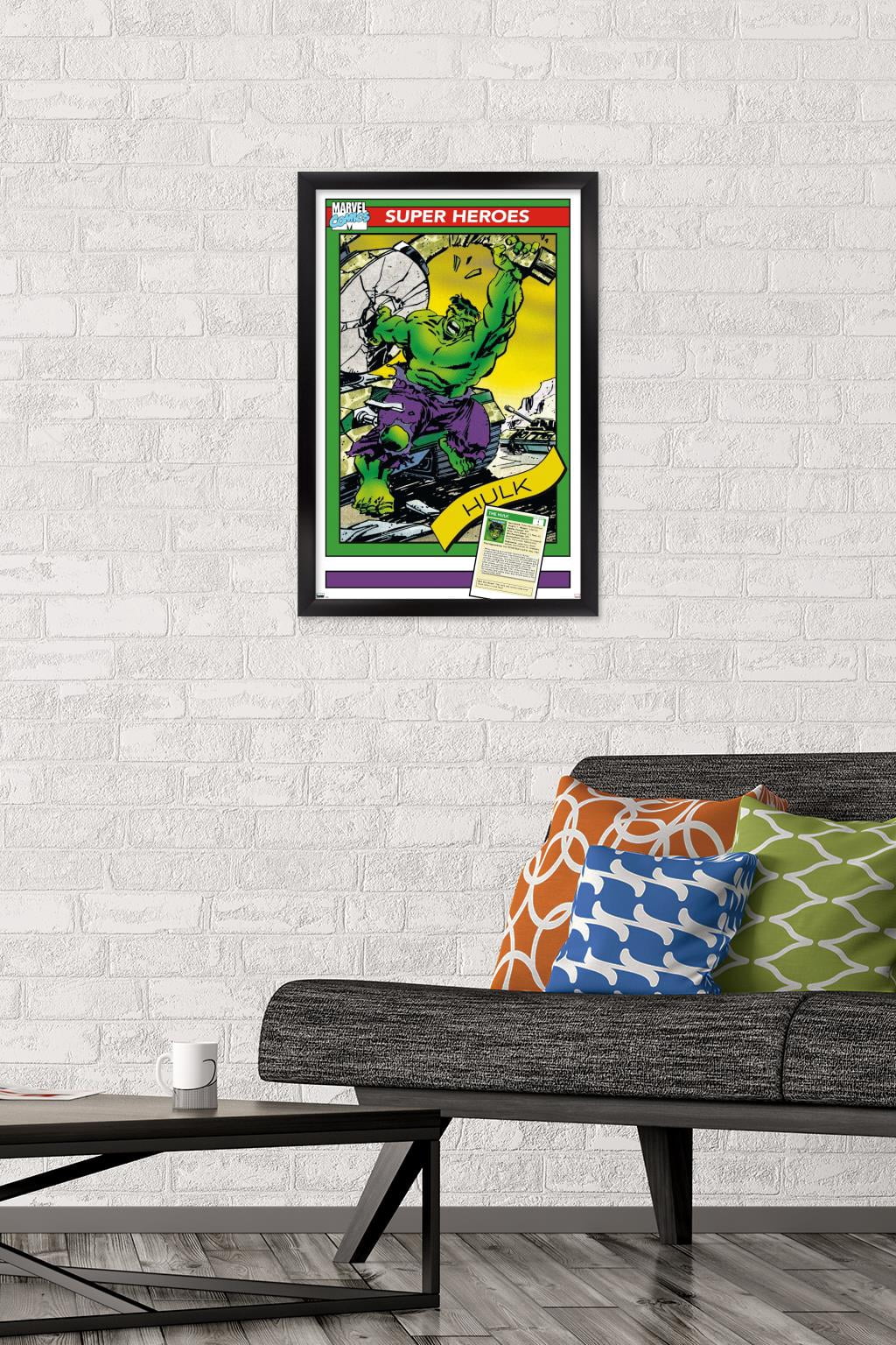 Marvel Trading Cards - Hulk Wall Poster, 14.725" x 22.375" Framed