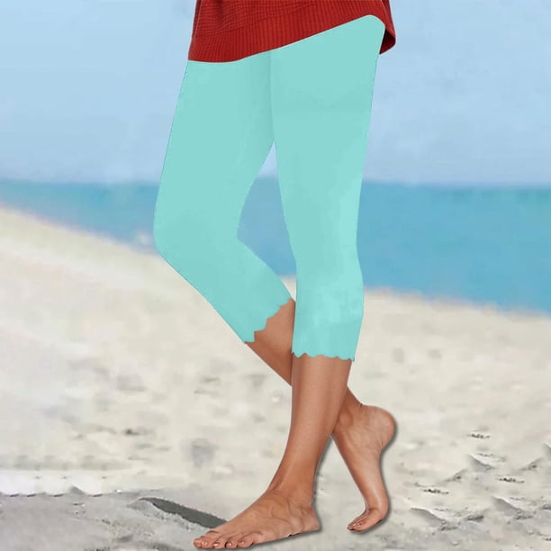 MKLEKYY Vestido deportivo para mujer, pantalones casuales con ribete de encaje, capris para el hogar, ocio, primavera y verano, pantalones cómodos y elegantes.