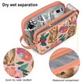thumbnail image 4 of Toiletries Bag,Dogs with Flowers Mens Womens Toiletry Bag Bathroom Bag,Waterproof Toiletry Travel Bag Dopp Kit Shaving Bag 11x6.3x5.1 Inch, 4 of 5