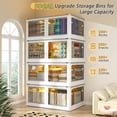 thumbnail image 6 of EnHomee 200QT Storage Bins with Wheels Clear Plastic Storage Bins with Lids 4 Pack Stackable Storage Bins for Closet Organizers and Storage, 6 of 6
