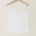 thumbnail image 5 of FAVIPT Summer Lace Camisole for Women Solid Scoop Neck Stretch Tank Tops Breathable Basic Undershirt White,S, 5 of 9