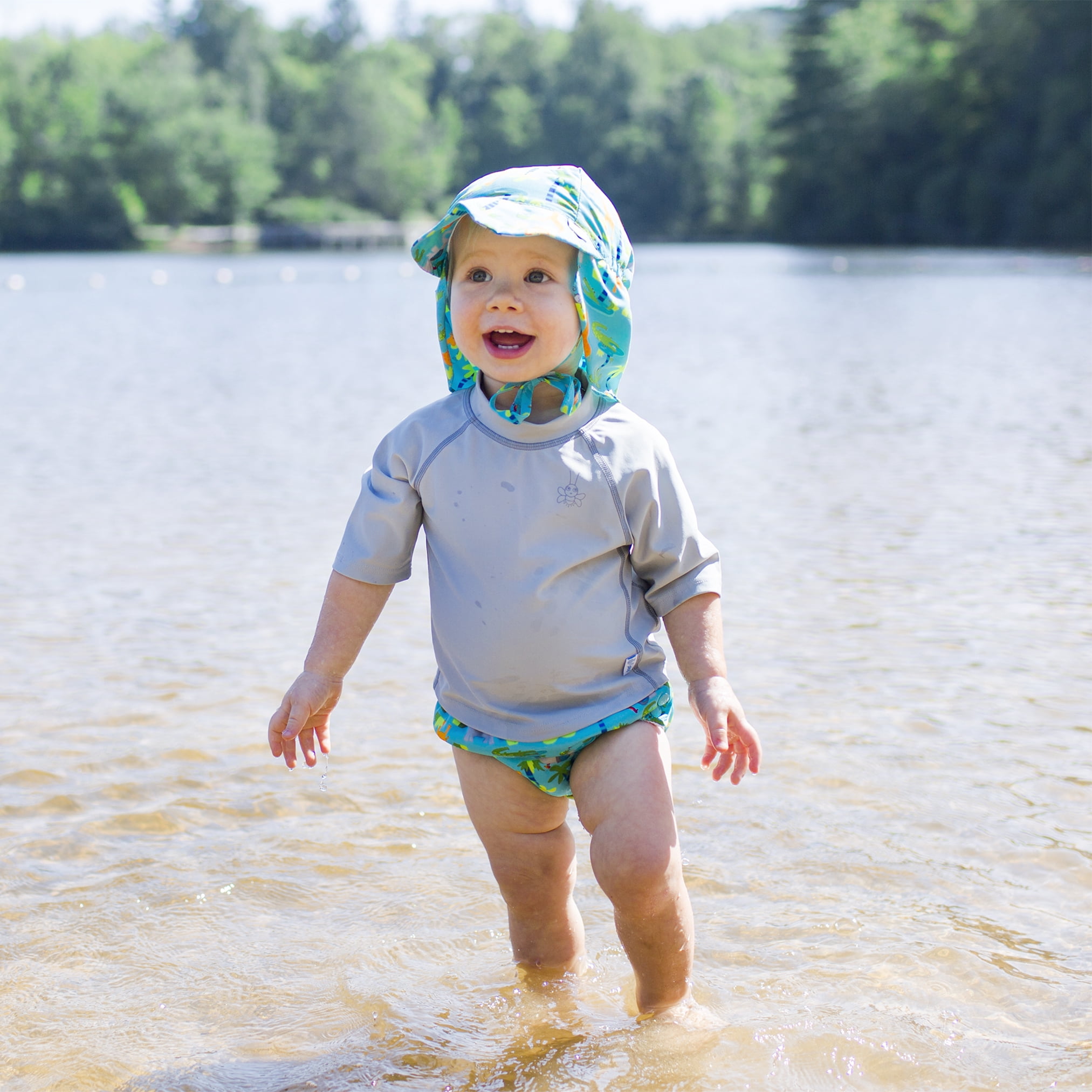 i play. Baby and Toddler Boys Snap Reusable Absorbent Swim Diaper