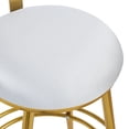 thumbnail image 5 of GDF Studio Elegant Light Grey Velvet Accent Chair with Gold Metal Legs, Set of 2, 5 of 10