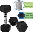 thumbnail image 3 of Gymnastics Power Hex Dumbbells Exercise & Fitness Weights Dumbbell for Women & Men (5 Lb. Pair), 3 of 4