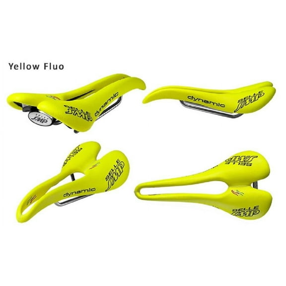 Selle SMP Dynamic Pro Saddle - Fluo Yellow / Steel Rails