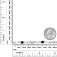 thumbnail image 4 of Gem Stone King 925 Silver and 10K Yellow Gold White Moissanite and Blue Sapphire and White Lab Grown Diamond Bracelet for Women (2.69 Cttw, Gemstone, Asscher Cut 6MM, 6.5 inches, Made in Italy), 4 of 4