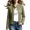Army Green, variant on Women Faux Suede Cropped Jacket Stand Collar Full Zip Up Long Sleeve Retro Moto Jackets Slim Fit Casual Short Coat Fall Spring Streetwear Outfits with Zipper Pockets