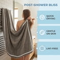 thumbnail image 2 of Unique Bargains Ultra Soft Highly Absorbent Coral Fleece Bath Towel Dark Grey 63" x 31", 2 of 8