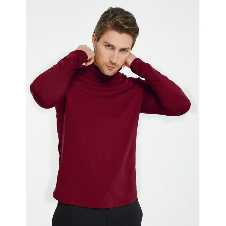 SSLR Turtleneck Thermal Shirts for Men Long Sleeve Shirts Fleece Lined Tops Mock Neck Base Layer