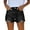 Black, variant on Prolriy Jean Shorts Womens, Women Denim Shorts High Waist Cut Off Ripped Shorts with Pockets Stretchy Distressed Jorts Women's Shorts Black L