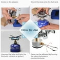 thumbnail image 3 of Portable Camping Gas Stove, Aluminum Foldable Backpacking Outdoor Stove Burner for Hiking, Picnic, BBQ, 3 of 5