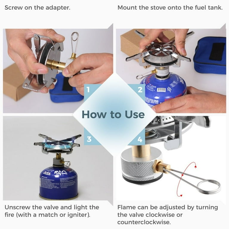 Walmart Portable Butane Camping Gas Stove, Aluminum Foldable