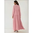 thumbnail image 6 of Textured V-Neck Maxi Dress with Button Detail, 6 of 6