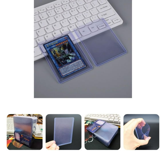 25Pcs/Set Card Sleeve Purple Scratch Resistant PVC TCG Trading Card Game Card Protector for Sport Card