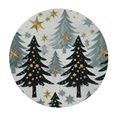 thumbnail image 4 of BANET Red Christmas Trees Holly Gold Snowflakes Stars Seamless on White Round Table Cloth, Circle Table  White Dinner Tablecloth, Desk Cloth Cover for Home Party Wedding 54"-58, 4 of 8