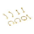 thumbnail image 2 of Xinyolin 8Pcs Mixed Style Lip Tongue Eyebrow Nose Ring, Barbell Body Piercing Jewelry, 2 of 8