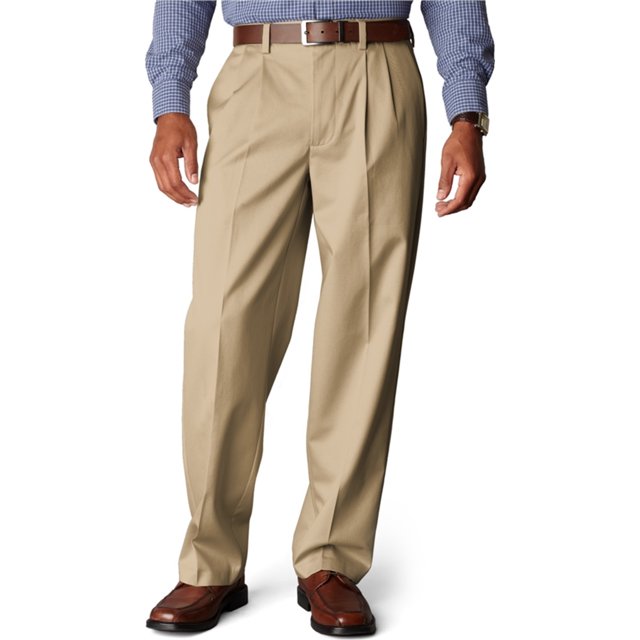 Pantalones Casual Dockers Plisados para Hombre Beige 30 W x 30 L