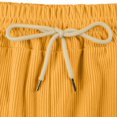 thumbnail image 5 of WTOBBY Men's Corduroy Cargo Bermuda Shorts with Elastic Drawstring Waist, Outdoor Athletic Loose Fit for Summer Sports Activities ,Yellow XL, 5 of 5