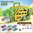 thumbnail image 1 of Camión transportador de dinosaurios para niños, pista plegable de aleación transformable, transporte de dinosaurios con coche de aleación, juguete de regalo para niños, 1 of 5