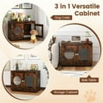 thumbnail image 5 of 32.5"x18.5"x23.5" 2-in-1 Dog Crate End Table - Rustic Brown Farmhouse Style 88lbs Capacity Indoor Decorative Pet Kennel, 5 of 10