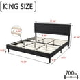 thumbnail image 6 of alazyhome Linen Upholstered Platform Bed Frame King Size with Button Tufting Headboard , Easy Assembly, Black, 6 of 6