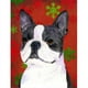 Carolines Treasures SS4723CHF Boston Terrier Rouge Vert Flocons de Neige Vacances Noël Drapeau Toile Maison Taille – image 1 sur 4