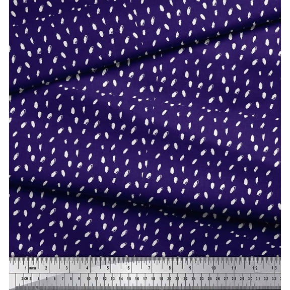 Soimoi Cotton Duck Fabric Brush Stroke Abstract Printed Craft Fabric by the Yard 42 Inch Wide