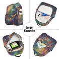 thumbnail image 5 of JIALIOU Mini Backpack Purse for Women Quilted Casual Daypack Small Travel Shoulder Bag, Colorful Dragonflies, 5 of 7