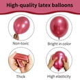 thumbnail image 3 of Globos Ztikug, 50 unidades, látex metálico rojo, 25 cm, para fiesta de cumpleaños, 3 of 6