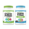 Orgain - Organic Vegan, Gluten Free Plant Based Protein & Greens Powder - Creamy Chocolate Fudge (1.94 LB) + Protein Powder - Sweet Vanilla Bean (2.03 LB)