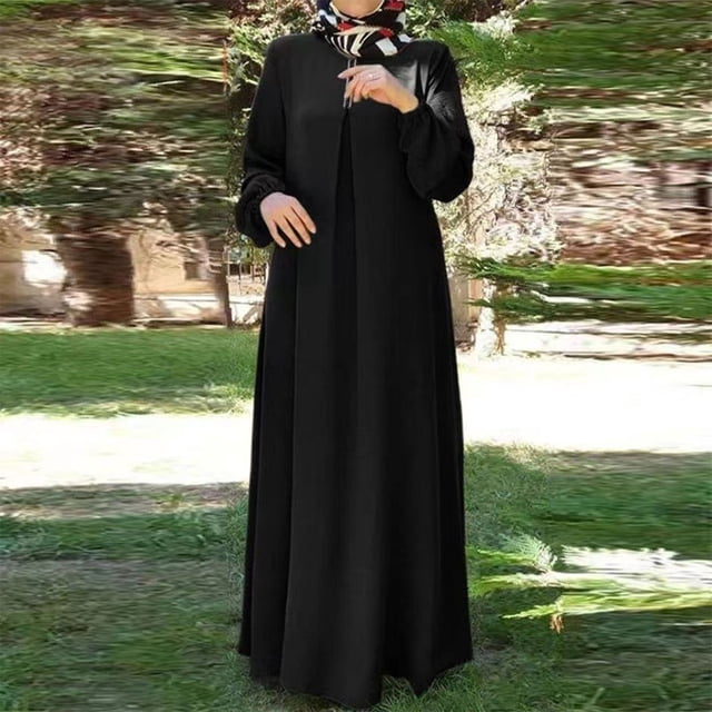 Gspmoly Robe pour Femmes, Robe Décontractée Ample à Col Montant avec Poches, Couleur Unie, Style Mode, Robes Formelles pour Femmes jusqu'à 60 % de Rabais